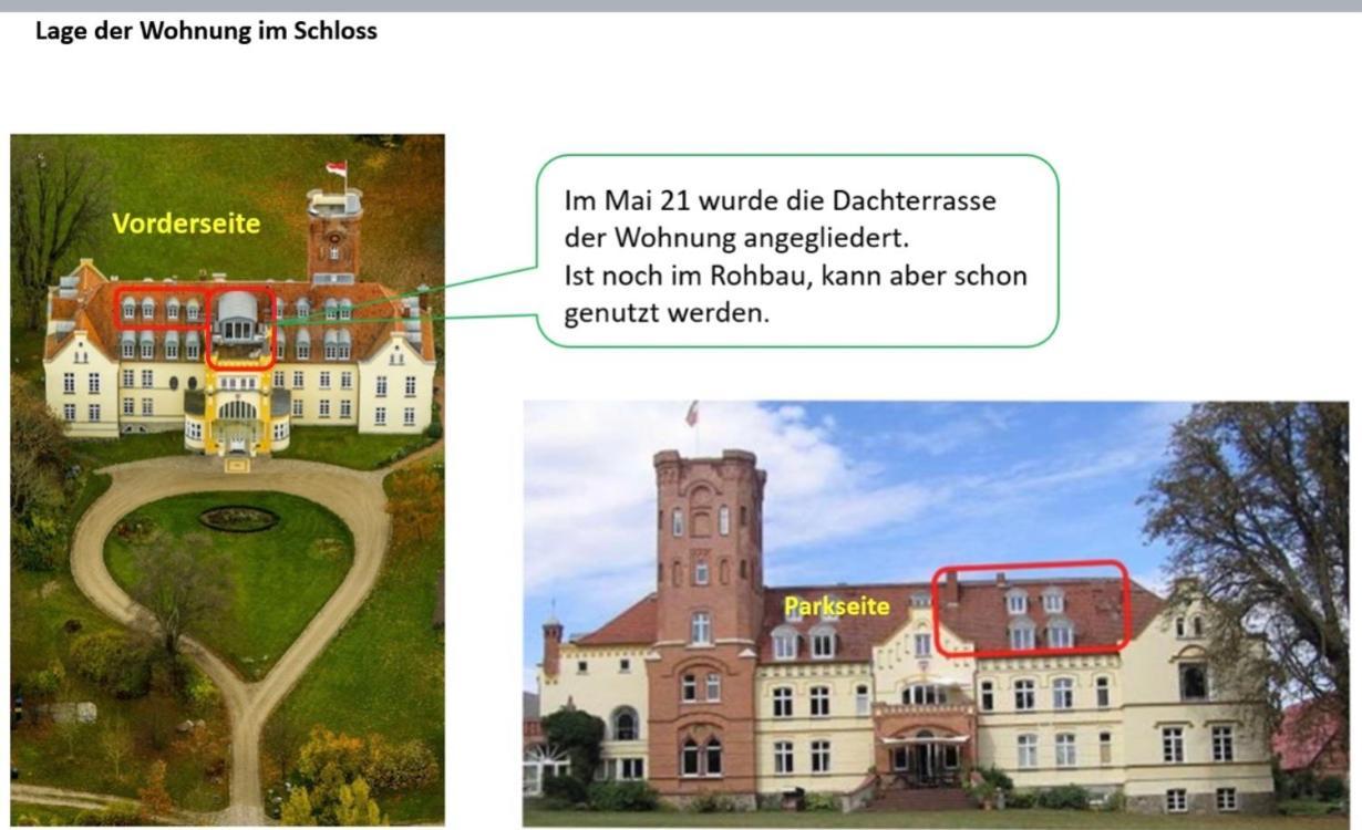 Schloss Lelkendorf Apartment Ulrichshusen Maisonette Fewo Mecklenburger Seenplatte Mit Dachterrasse Naehe Ostsee エクステリア 写真